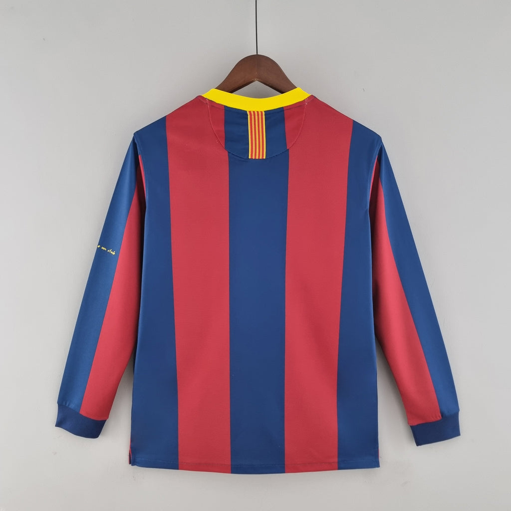Barcelona 2010 - 2011 Langarmiges Heimtrikot