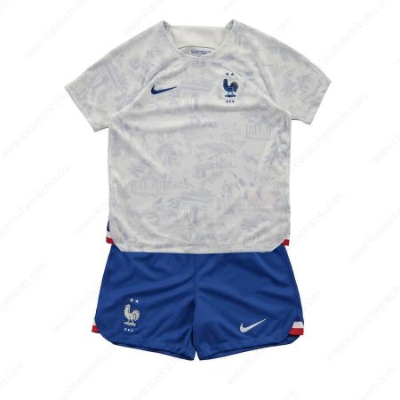 Frankreich Auswärtstrikot Fußballtrikot Kinder Set 2022