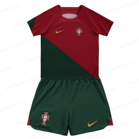Portugal Heimtrikot Fußballtrikot Kinder Set 2022